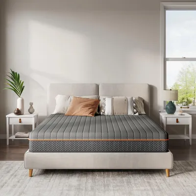 Obrázok produktu pre Matrac z pamäťovej peny – s gélom – zónová podpora – 120 x 200 x 26 cm – sivá