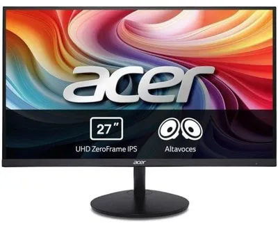 Image de Moniteur LCD Acer S2 SA272K, écran de 68,6 cm (27 pouces), résolution de 1920 x 1080 pixels, Full HD, temps de réponse de 4 ms, couleur noire