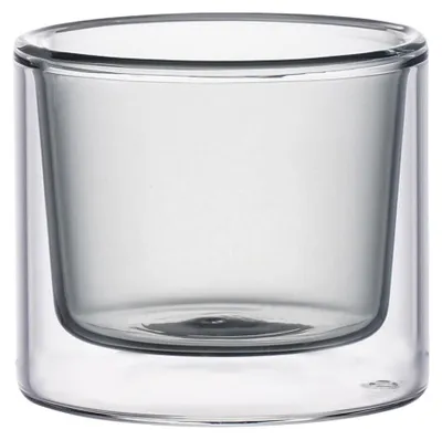 Image de lot de 2 bols en verre Verres à dessert à double paroi 100ml Anthracite