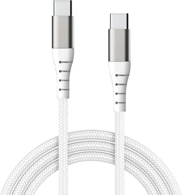 Obrázek produktu pro Force Power, Zesílený kabel USB-C/USB-C, 3 m - 3 A, bílý