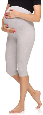 Produktbild von Merry Style Damen 3/4 Umstandsleggings aus Viskose MS10-298 (Melange, XL)