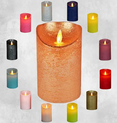 Produktbild von Anna's Collection Stumpfe Kerze - LED - Kupfer - 10 cm
