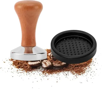 Produktbild von Kaffee Tamper, Espresso Tamper, Kaffeestampfer aus Edelstahl, Tampermatte, Eine Großartige Wahl für Die Zubereitung von Espresso mit Reichem Aroma und Großartigem Geschmack, für Kaffeeliebhaber