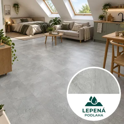 Zdjęcie produktu dla 3,62 m² Winylowa podłoga laminowana Canadian Design Beton nature DRY BACK