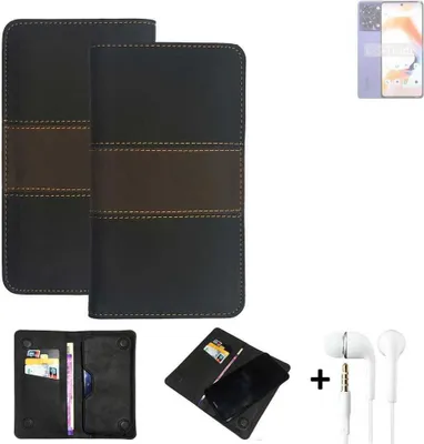 Produktbild von K-S-Trade Handyhülle + Kopfhörer kompatibel mit UMIDIGI A15 Pro 5G Schutzhülle Walletcase Bookstyle Tasche Schutz Case Hülle Wallet Cover