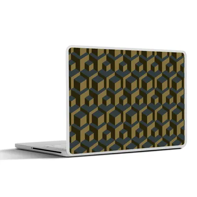 Produktbild von MuchoWow® Laptop Aufkleber Sticker Cover Blöcke - Muster - Würfel 25x18 cm - Laptop-Deko