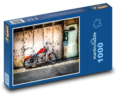 Obrázok produktu pre Puzzle 1000 Červený chopper motocykel - martinpuzzle