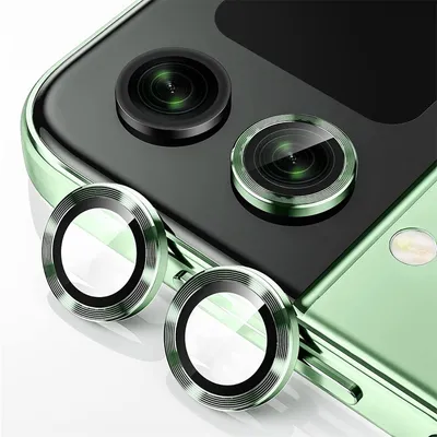 Produktbild von Für Samsung Galaxy Z Flip5 5G Schutzglas Kamera Linse Hart Glas H9 Grün