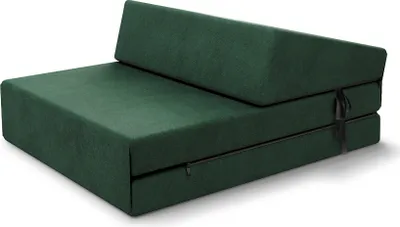 Produktbild von Klappmatratze 70x200 cm Futonsofa SUZI MINI Kaltschaum Polyurethan Höhe ca. 9 cm Trinity  Dunkelgrün
