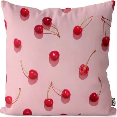 Produktbild von VOID Kirschen Pink Obst Sommer Muster Kissenbezug Kissenhülle dekoration wasserfest Outdoor Garten Kissen bezug deko