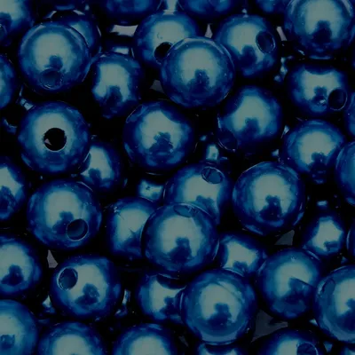 Produktbild von Perlen - Kunstperlen - Wachsperlen Ø 10mm / 115 St. / Farbe: Blau