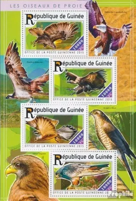 Produktbild von Briefmarken Guinea 2015 Mi 11048-11051 Kleinbogen (kompl. Ausgabe) postfrisch Raubvögel