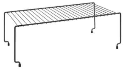 Stapelregal, schwarz, 47x23x15 cm, aus Kohlenstoffstahl