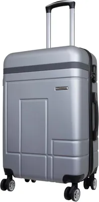 Produktbild von Reisekoffer mittelgroß Genf 60L Hartschale Trolley ABS silber