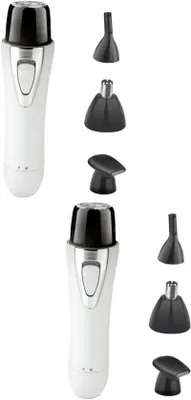 Immagine prodotto di Rasoio elettrico a due testine, ricaricabile tramite USB, impermeabile, pratico, compatto, per uomini e donne, bianco