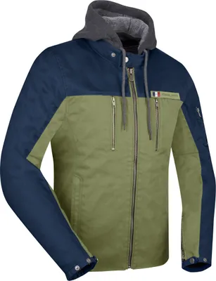 Obrázok produktu pre Segura Presto nepremokavá textilná bunda na motorku, khaki/navy blue, M