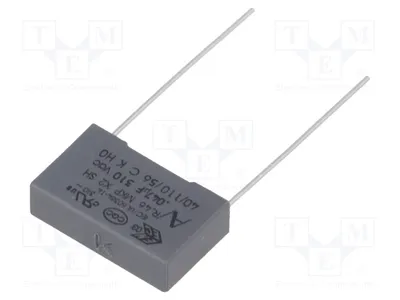 Produktbild von 5x Kondensator: ±10% X2 18x5x11mm 47nF 15mm  310VAC R463I24705001K kondensatoren X