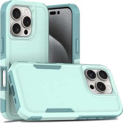 Produktbild von Mobigear Heavy Armor iPhone 16 Pro Hülle Hardcase Backcover Stoßfest - Grün