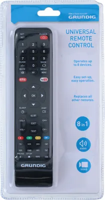 Produktbild von Grundig Universal-Fernbedienung - bis zu 8 Geräte gleichzeitig - 210 x 50 x 18 MM - Schwarz