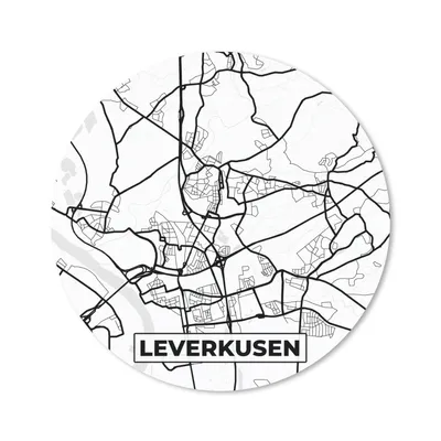 Produktbild von MuchoWow® Mauspad Mousepad Leverkusen - Stadtplan - Karte 20x20 cm - Mousepads - Maus Mat - Pad - Mausunterlage - Schreibtischmatte