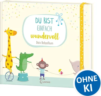 Produktbild von Du bist einfach wundervoll - Dein Babyalbum: Erinnerungsbuch, Erinnerungsalbum, Eintragbuch