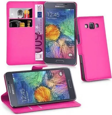 Obrázek produktu pro Cadorabo Case for Samsung Galaxy A7 2015 Protective Case in Pink Pouzdro na mobilní telefon s magnetickým zavíráním