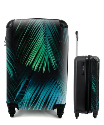 Produktbild von MuchoWow® Koffer Handgepäck Trolley Rollkoffer Kleine Reisekoffer mit 4 Rollen - Dschungel - Grün - Blatt - Cabin Size < 55x40x23 cm & 55x40x20 cm - Fotokoffer - Kabinenkoffer - Boardgepäck - Reise-Box - Reisekoffer - Reisegepäck - Koffer mit Bild - Trolley für Kinder
