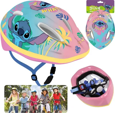 Obrázek produktu pro DISNEY Stitch Barevná dětská cyklistická přilba, dívčí, nastavitelná 52-56 cm