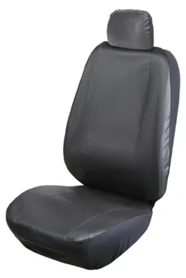 Productafbeelding van Autostoelhoes - Autostoelbeschermer - Stoelhoes - Bescherming - Kunstleder - Zwart - Maat L
