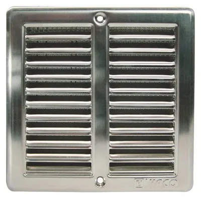 Produktbild von HACO NVM Lüftungsgitter mit Rahmen und Netz 150x150 mm aus Edelstahl