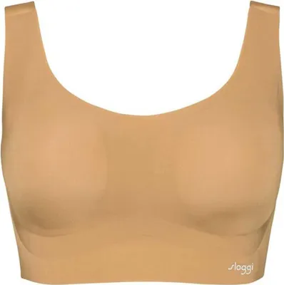 Produktbild von Sloggi Zero Feel Top Damen Shirt Top Bustier BH Elasthan Ultra leicht Beige / Cognac XS