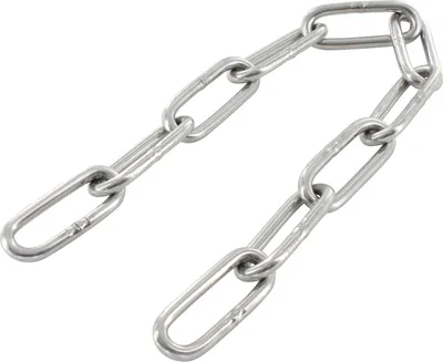 Produktbild von Rundstahlkette langgliedrig ähnl. DIN763 ø 2 mm Bund=100 Meter - Edelstahl A4