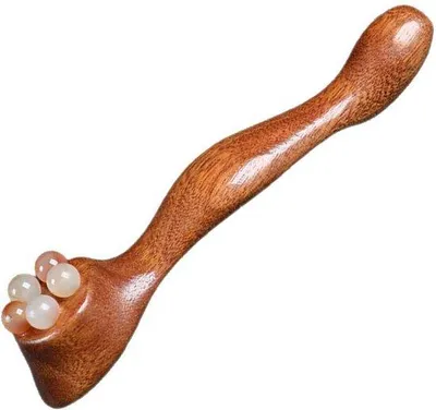 Produktbild von Famanu Augenroller Holz - Gesichtsroller für Körpermassage - Entspannung für zu Hause - 10,5 cm