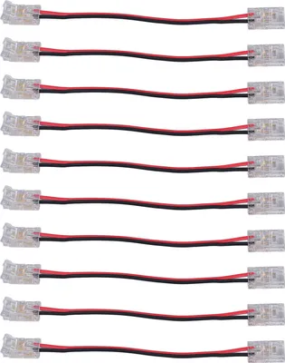 Obrázok produktu pre 10ks COB Strip Light Connector Profesionálne dvojité hlavy 8mm 2 Pin Light Strip konektory pre domácu kanceláriu školu