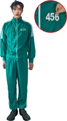 Produktbild von Killershow-Kostüm für Erwachsene koreanische Serie grün-weiß XS (140-160cm)