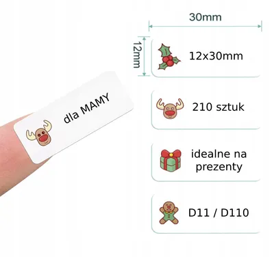 Image de .NIIMBOT Étiquettes autocollantes 12*30mm 210pcs GIFTS