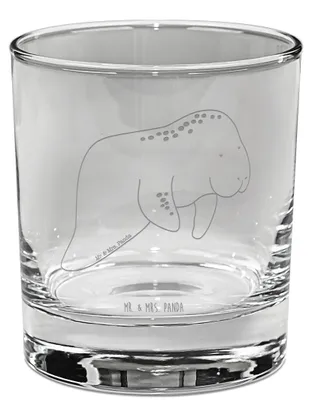 Produktbild von Mr. & Mrs. Panda Tumbler Seekuh Chillen - Transparent - Geschenk, Zucker, Essen, Süßigkeiten, Whiskyglas, Whisky, Abnehmen, Glas, Meer, Diät, Whiskeyglas, Gravur