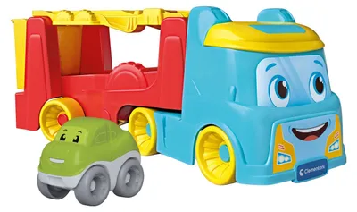 Produktbild von Baby Clementoni Abschleppwagen Spielzeug inkl. Spielzeugauto - Autotransporter für Kinder - Spielzeug für Kinder ab 18 Monaten 17892