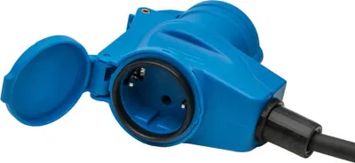 Produktbild von CEE-Adapterleitung Caravan Schuko-Stecker auf Winkelkupplung + Schutzkontakt IP44 H07BQ-F 3G2,5 16A/230V 5-50m, Länge:30m