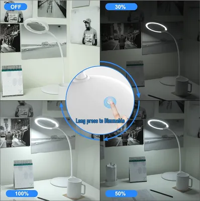 Produktbild von Handsfree Vergrößerungsglas mit dimmbarem LED-Licht - 3-fache Vergrößerung für Basteln, Lesen und Hobbys
