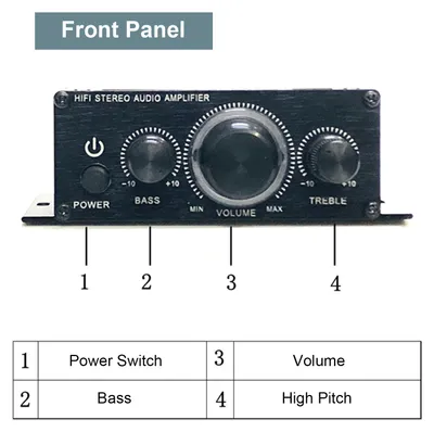 Image de Amplificateur miniature Hi-Fi pour autoradio, récepteur de musique FM/MP3, amplificateur de puissance