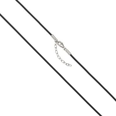 Produktbild von F Collier 925/- Sterling Silber rhod. Kautschuk 45cm