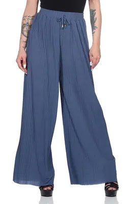 Produktbild von Damen Sommer Chiffon Hose Sommer Strandhose Lässig Blau S/M
