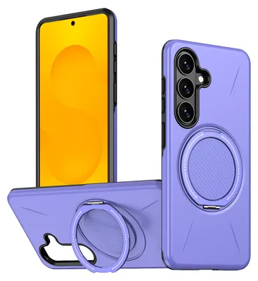 Obrázek produktu pro Magnetický kryt pro Samsung Galaxy S26 FE, Nárazuvzdorné pouzdro s kroužkem a stojánkem, TPU + PC obal Fialová