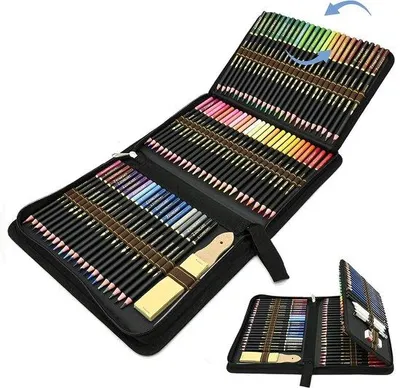 Produktbild von Famanu Zeichenset 96-teilig - Aquarell, Graphit, Holz, Kohle