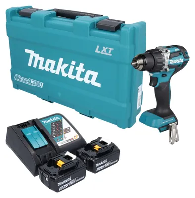Produktbild von Makita DDF 484 RTK Akku Bohrschrauber 18 V 54 Nm Brushless + 2x Akku 5,0 Ah + Ladegerät + Koffer