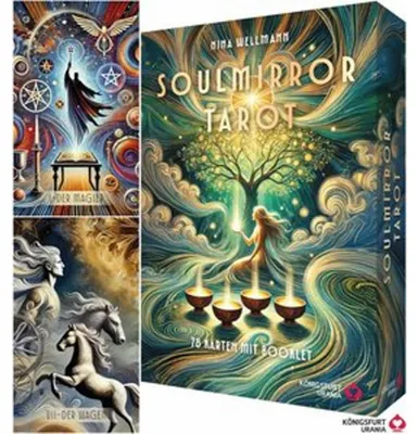 Produktbild von Soulmirror Tarot - 78 Karten mit Buch - (Soul Path, sensitive Tarotkarten)