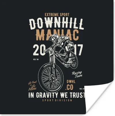 Produktbild von MuchoWow® Poster Mancave - Motorrad - Rennen - Retro 30x30 cm - Wandposter - Printing