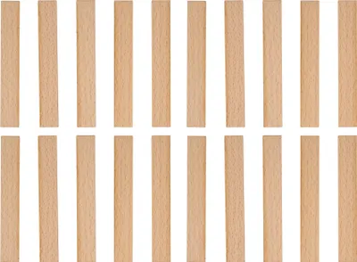 Image de Mèches en bois pour bougies, 100 x 15 x 1 mm, 20 pièces