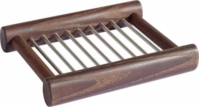 Produktbild von Redecker Seifenunterlage Thermoholz, Edelstahlstäbchen